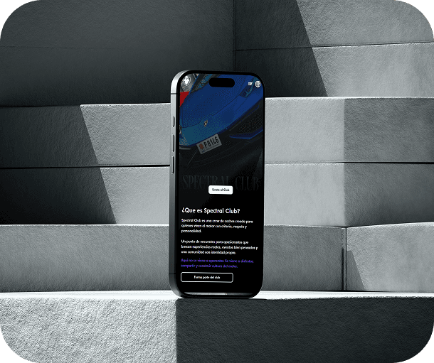 Mockup movil Spectral Club